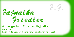 hajnalka friedler business card